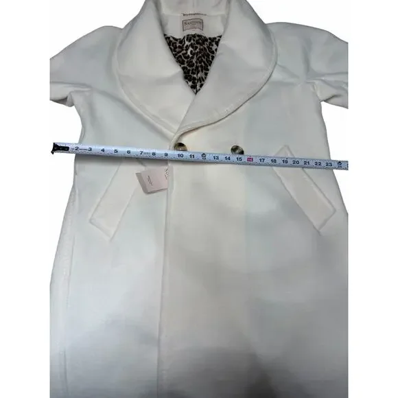 NWT Santinni London “Hepburn” Italian Virgin Wool & Cashmere Coat Size L - Picture 12 of 16